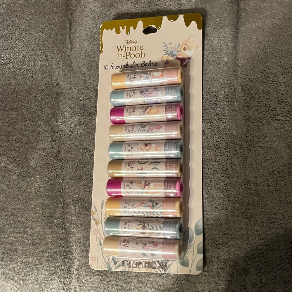 NIP Disney Winnie the Pooh Scented Lip Balm 10 pack
